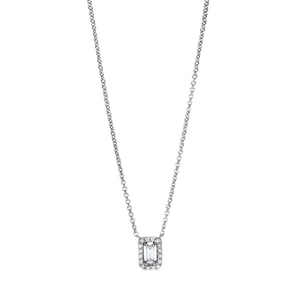 Collier aus 750 Weißgold 17 Brillanten 0.12ct