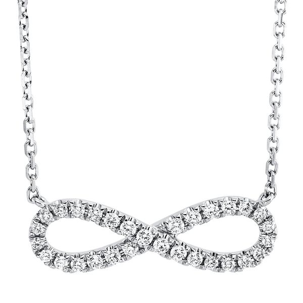 Collier Infinity aus 750 Weißgold 30 Brillanten 0.32ct