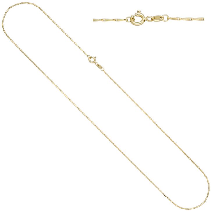 1,2mm Kette Haferkornkette 585 Gelbgold 45cm