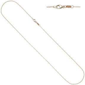 1mm Kette Rundankerkette, rund, 585 Gold Rotgold Halsschmuck Rotgoldkette, 42cm