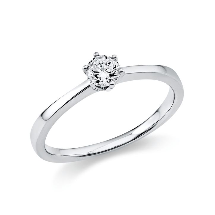 Solitaire Ring aus 585 Weißgold 1 Brillant 0.25ct