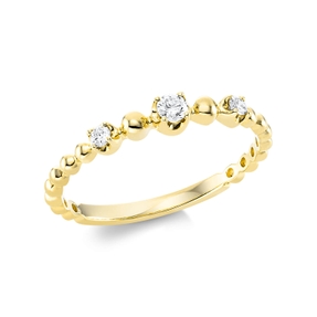 Ring aus 750 Gold Gelbgold 3 Brillanten 0,12ct TW-PI B:3,3mm Ring aus 750 Gold Gelbgold 3 Brillanten 0,12ct TW-PI B:3,3mm