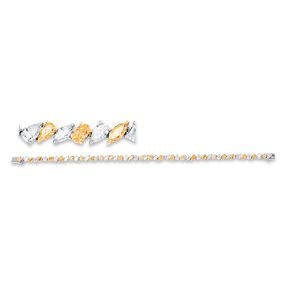 Armband aus 750 Gold gelb/weiß 50 Diamanten 6,82ct L:17,8cm