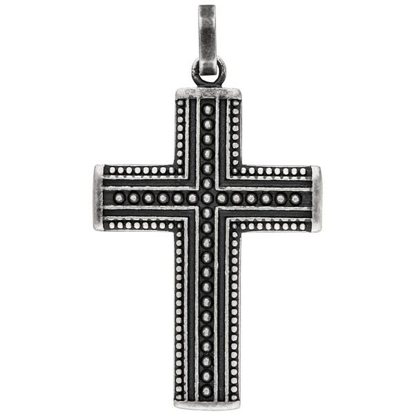 Anhänger schwarzer Kreuz Edelstahl geschwärzt