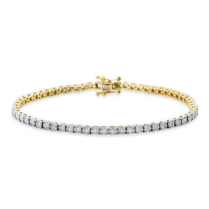 Armband aus 750 Gold gelb weiß 63 Brillanten 1.06ct