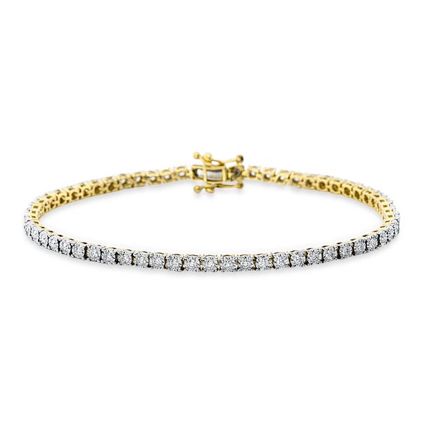 Armband aus 750 Gold gelb weiß 63 Brillanten 1.06ct