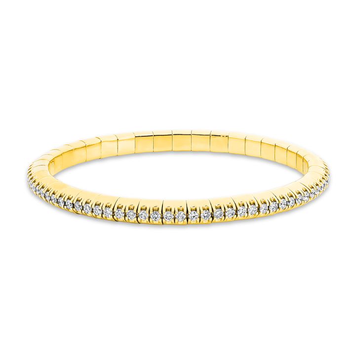 Armband aus 750 Gelbgold 80 Brillanten 3ct