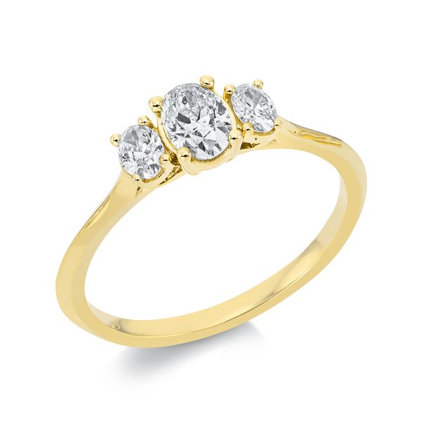 Ring aus 750 Gelbgold 3 Diamanten 0.59ct