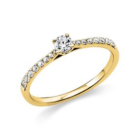 Ring aus 750 Weißgold Rubin 0,44ct rot 18 Brillanten 0,13ct TW-SI B:6,3mm