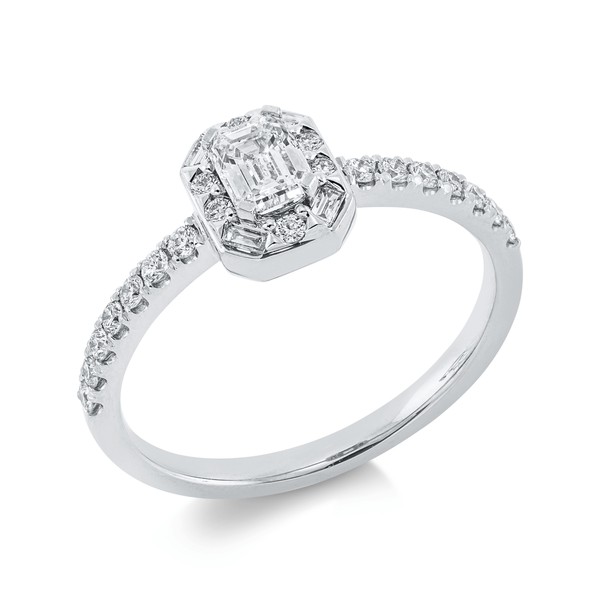 Ring aus 750 Weißgold 25 Brillanten 0.7ct