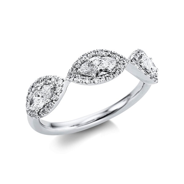 Ring aus 750 Weißgold 54 Brillanten 1.7ct