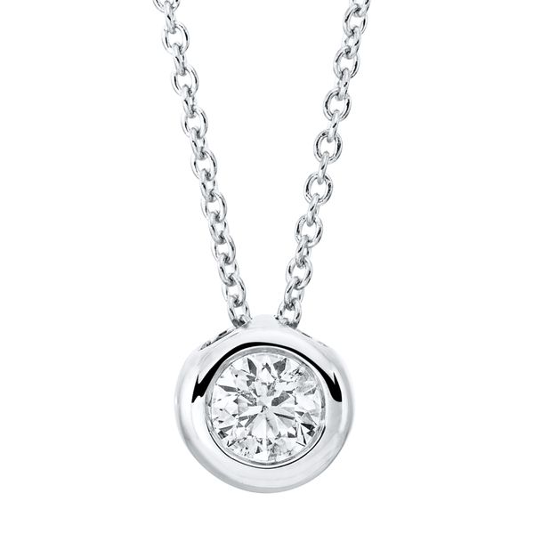 Solitaire Collier aus 750 Weißgold 1 Brillant 0.19ct