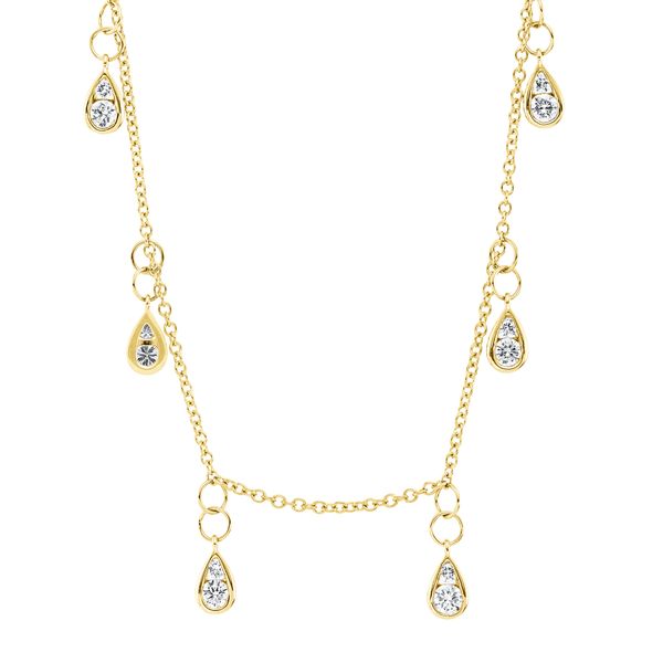 Collier aus 750 Gelbgold 28 Brillanten 0.91ct