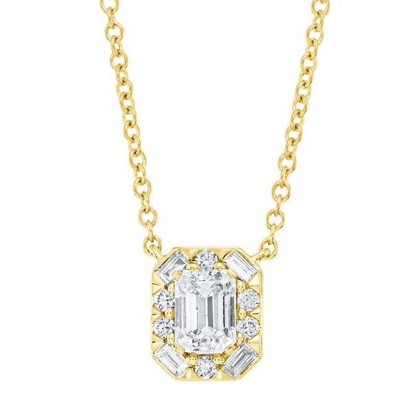 Solitaire Collier aus 750 Gelbgold 11 Brillanten 0.53ct