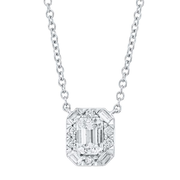 Solitaire Collier aus 750 Weißgold 11 Brillanten 0.51ct