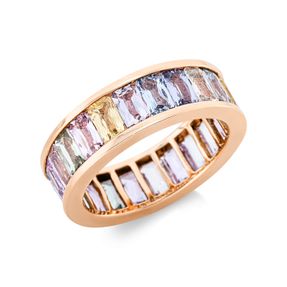 Ring aus 750 Gold Rotgold 23 Saphire 6,71ct mehrfarbig B:6,3mm