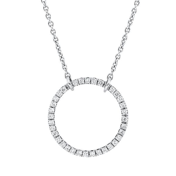 Collier Kreis aus 750 Weißgold 36 Brillanten 0.19ct