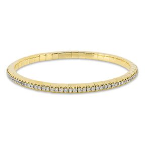 Armband Flex-Band aus 750 Gold Gelbgold 98 Brillanten 2ct TW-SI L:18cm