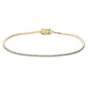 Armband aus 750 Gold Gelbgold 109 Brillanten 1,16ct TW-PI L:16,5cm