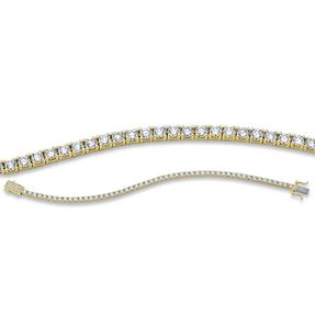 Armband aus 750 Gold Gelbgold 94 Diamanten 5,53ct TW-SI B:3mm L:19,1cm