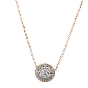 Collier aus 750 Gold Weißgold 27 Diamanten 0,28ct TW-SI L:43cm