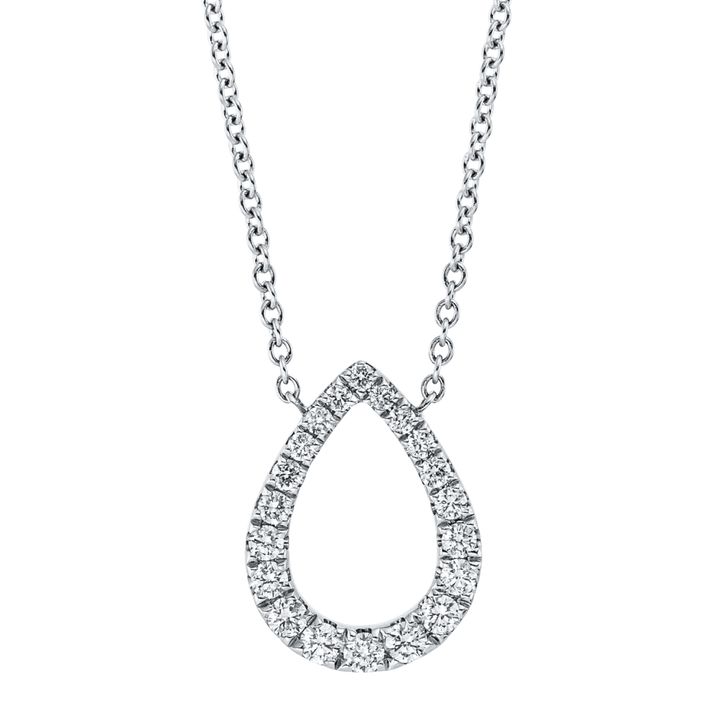 Collier aus 750 Weißgold 5 Diamanten 0.46ct