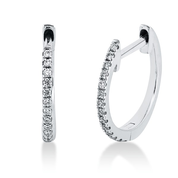 Creolen aus 750 Weißgold 28 Brillanten 0.07ct