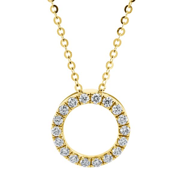 Collier Kreis aus 750 Gelbgold 18 Brillanten 0.2ct