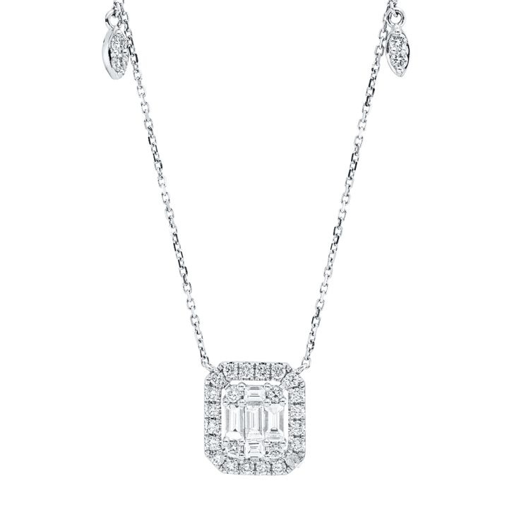Collier aus 750 Weißgold 41 Brillanten 1.05ct
