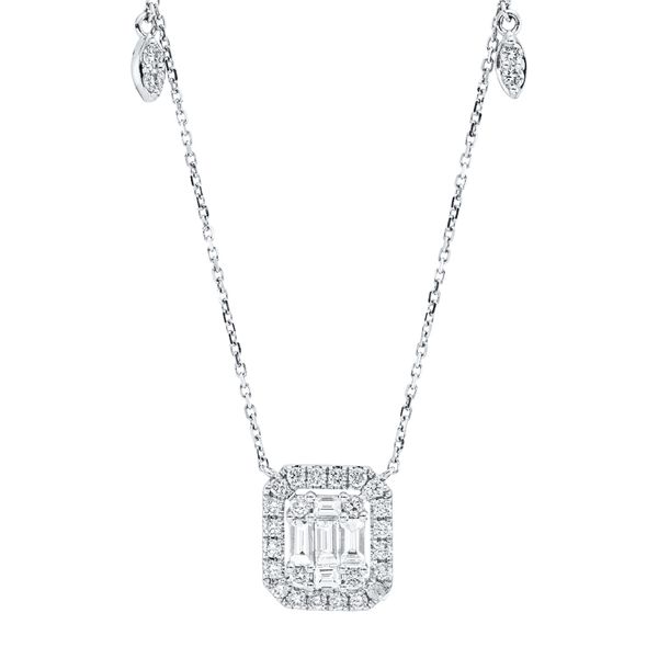 Collier aus 750 Weißgold 41 Brillanten 1.05ct