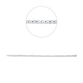 Armband aus 750 Weißgold 60 Diamanten Baguette-Schliff 3,45ct TW-VSI L:17,8cm Armband aus 750 Weißgold 60 Diamanten Baguette-Schliff 3,45ct TW-VSI L:17,8cm