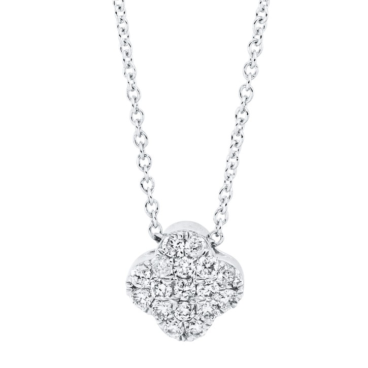 Collier aus 750 Weißgold 17 Brillanten 0.11ct