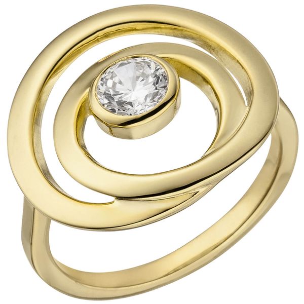 Eleganter Ring Zirkonia in Spirale 925 Silber