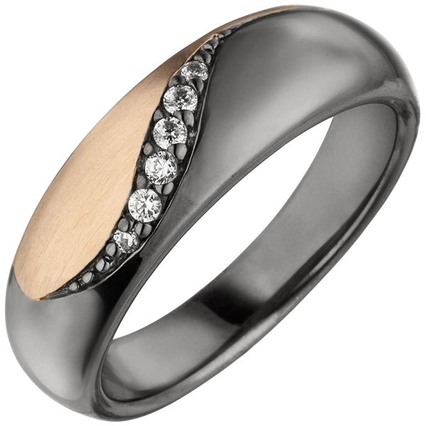 Damenring Ring 6 Zirkonia 925 Silber Fingerring