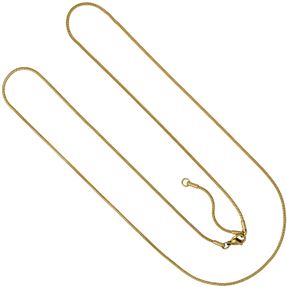 1,5mm Kette Schlangenkette aus Edelstahl in Gelbgoldfarbe Halsschmuck, 75-80cm