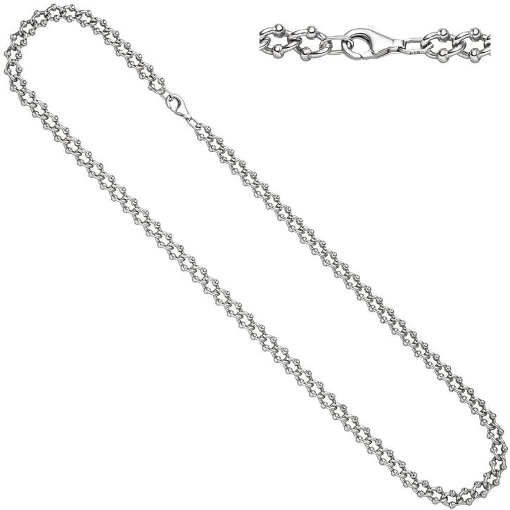 7,3mm Kette Krebskette aus 925 Silber 55cm