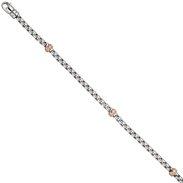 3,5mm Rundvenezianer Brillanten 585 Gold 19cm