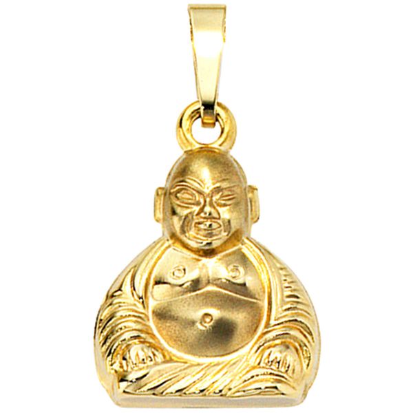 Schmuck-Set Buddha Panzerkette 333 Gelbgold 50cm