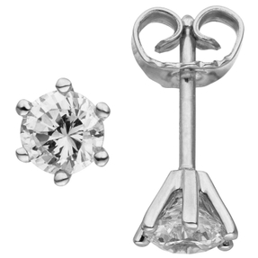 Ohrstecker 585 Gold Weißgold mit 2 Brillanten 1,0 Ct. 6mm Ohrschmuck Ohrringe Ohrstecker 585 Gold Weißgold mit 2 Brillanten 1,0 Ct. 6mm Ohrschmuck Ohrringe