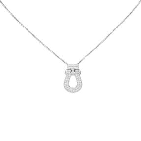 Collier Halskette mit Anhänger 64 Zirkonia weiß 925 Silber rhodiniert 45cm