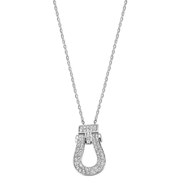 Collier mit Anhänger 64 Zirkonia 925 Silber 45cm