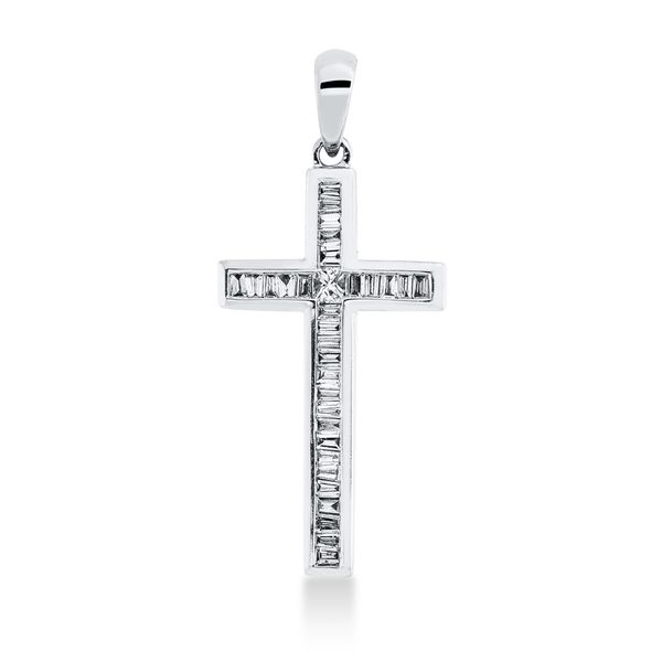 Anhänger Kreuz aus 750 Weißgold 33 Diamanten 0.26ct