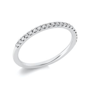 Halb-Memoire Ring aus 950 Platin 21 Brillanten 0,2ct TW-SI B:1,8mm