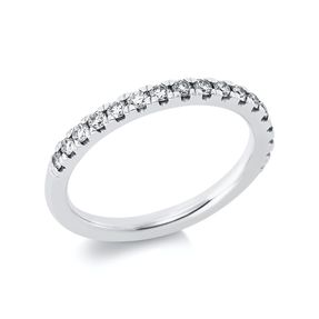 Halb-Memoire Ring aus 950 Platin 17 Brillanten 0,39ct TW-SI B:2,3mm