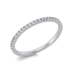 Memoire Ring schmal aus 950 Platin 46 Brillanten 0,29ct TW-SI B:1,7mm