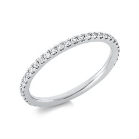 Memoire Ring aus 950 Platin 41 Brillanten 0,37ct TW-SI B:1,7mm