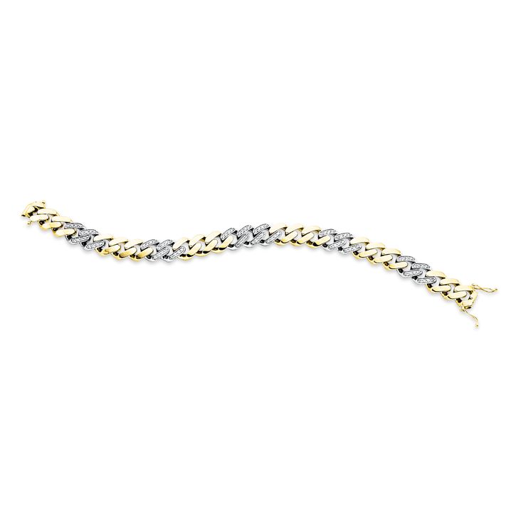 Armband aus 750 Gold gelb weiß 88 Brillanten 1.09ct