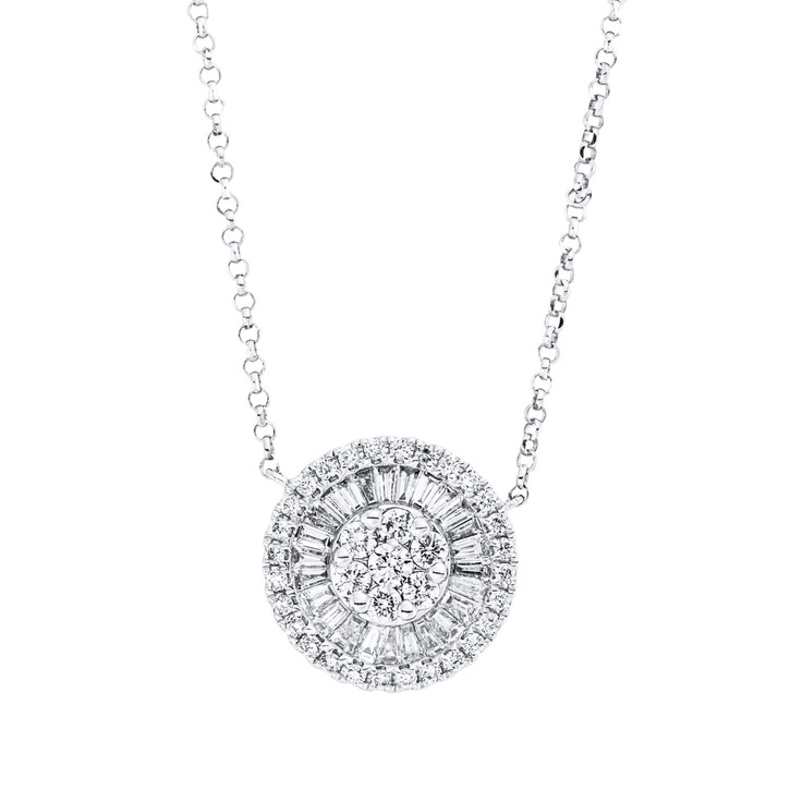 Collier aus 750 Weißgold 60 Brillanten 0.48ct