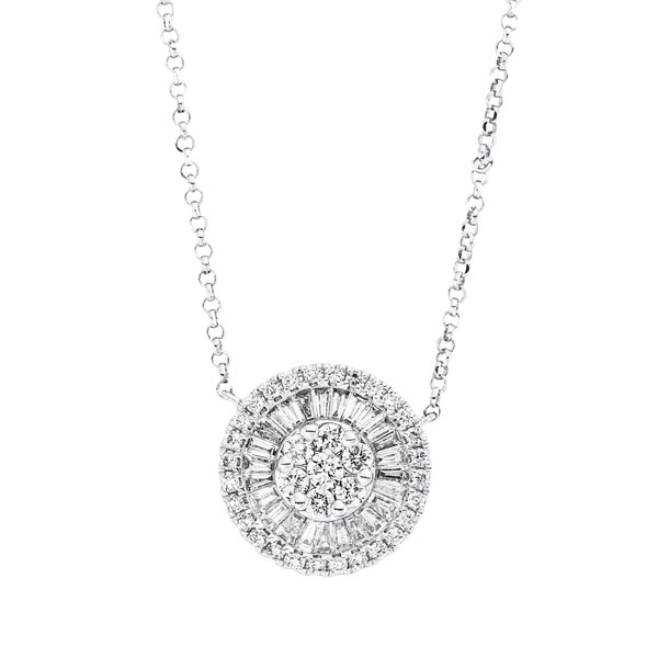 Collier aus 750 Weißgold 60 Brillanten 0.48ct