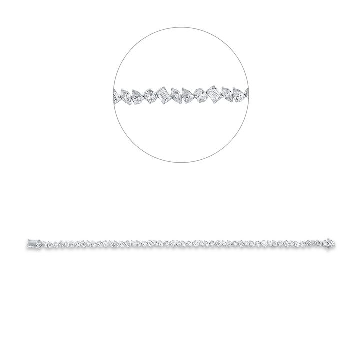 Armband aus 750 Weißgold 53 Diamanten 7.41ct